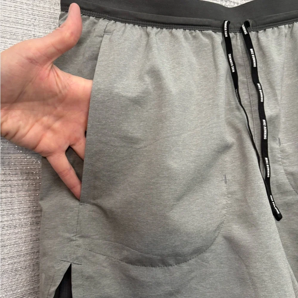 Nike | Gray Spandex Lined Running Athletic Shorts | S